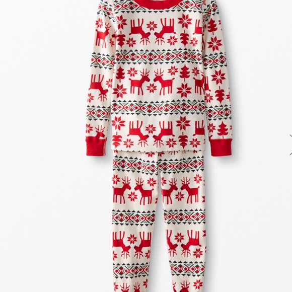 Hanna Andersson Dear Deer Pajama Set Sz 130cm - Picture 4 of 7